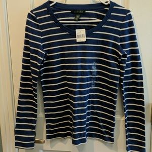 NEW Small Ralph Lauren Navy Stripes